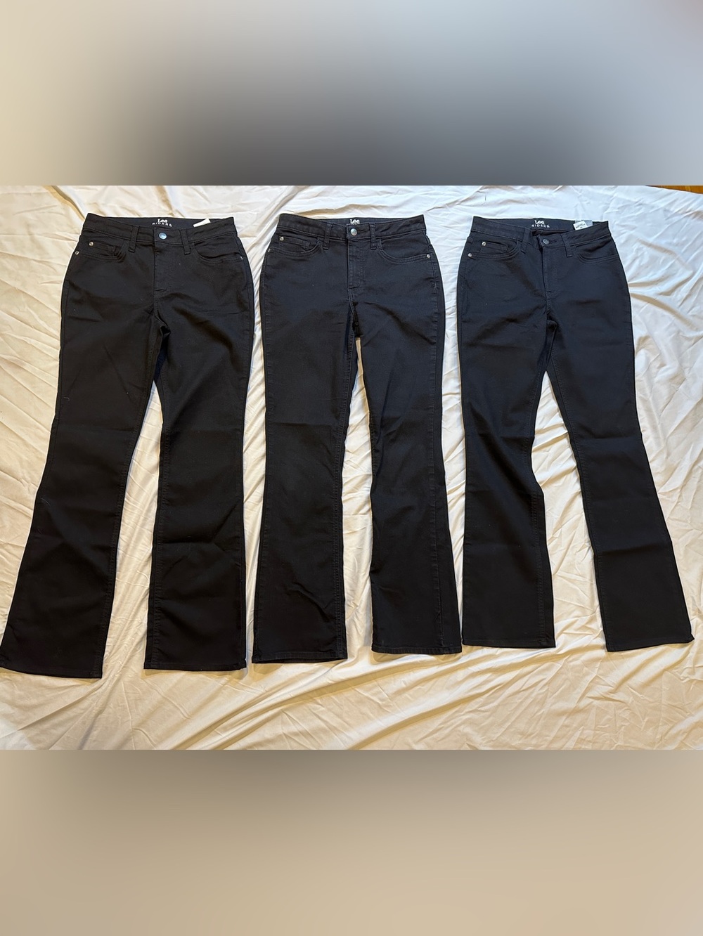 Lee Riders jeans (3 pairs) Women's Black bootcut Jeans size 6 average w28 L29.5